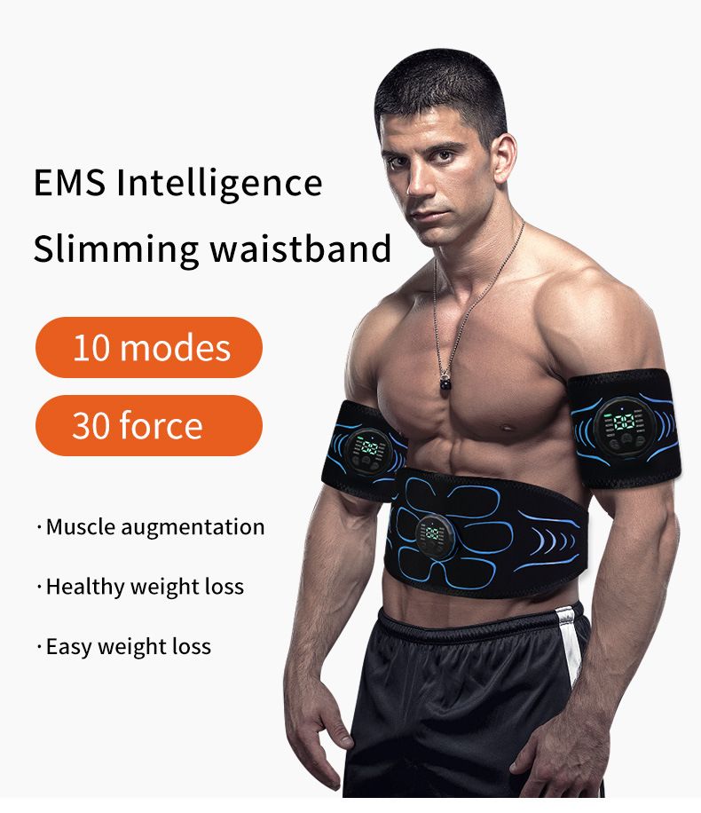 Silikon Nabız Kemeri EMS Fitness Cihazı Antrenman Kas Yaması Karın Masaj Aleti Kollar ve Bacaklar İçin_voghion.com