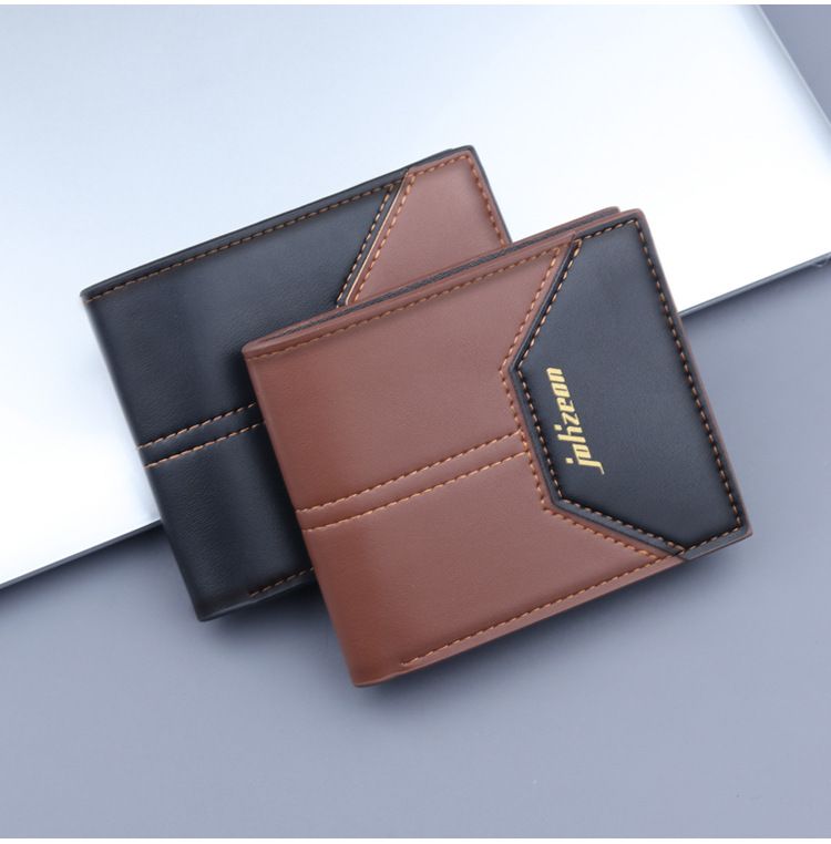 Men's Short Wallet Card Holder Integrated Short Wallet Men's Card Holder With Zipper Short Wallet Men's Wallet Men's Coin Purse_voghion.com