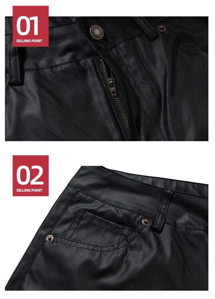 Man's clothing Bright side micro cut casual pants men's and women's black crease fold high street multi-size fashion pants_voghion.com