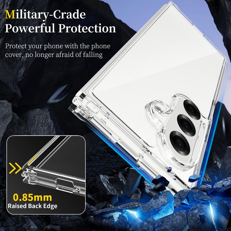 Stoßfeste, durchsichtige, harte Klapptasche für Samsung Galaxy Z Fold7 5G 7 Fold6 Fold5 Fold2 Fold4 Fold 6 5 4 3 2 Fold3_voghion.com