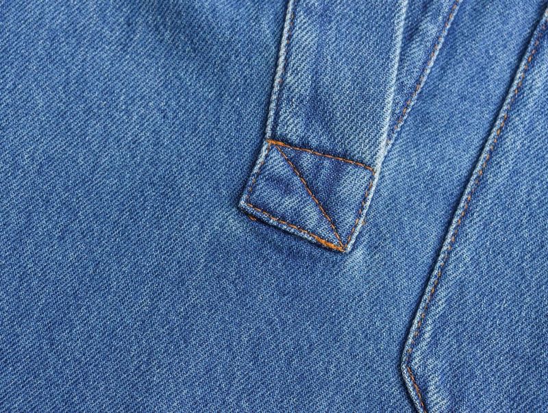 Women's Clothing Street Fashion Straight Pants Suit Tops Denim Casual Wear_voghion.com