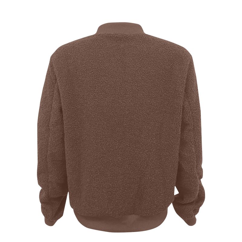 Fleecejack met rits voor dames - comfortabele winteroutfit met zachte sherpavoering, lichtgewicht en warm, casual streetwear_voghion.com
