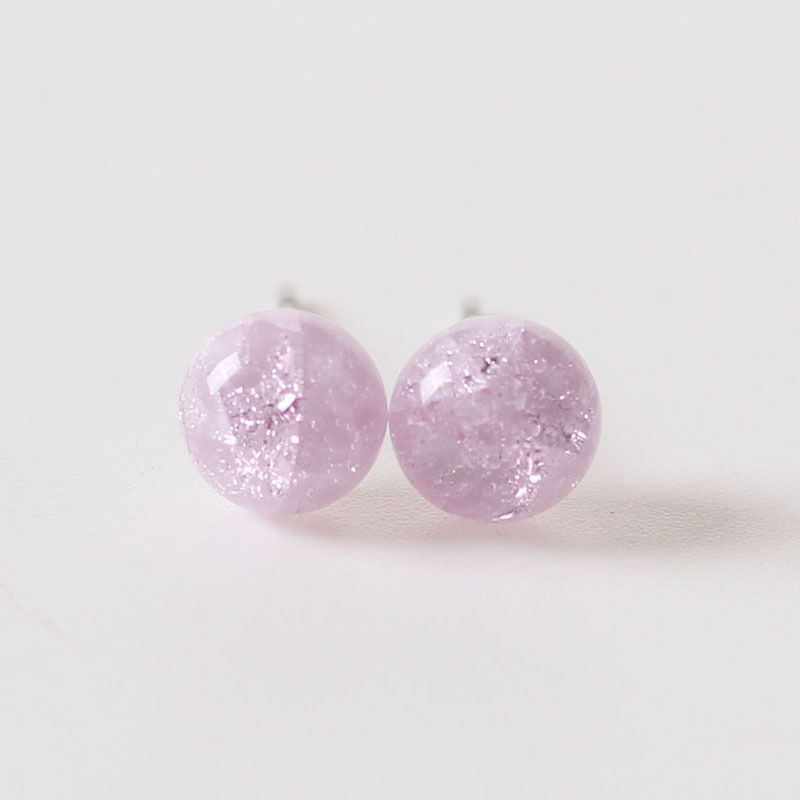 Piccoli ornamenti in ceramica, design dolce, fresco, stile antico, orecchini a perno con motivo a crepe di ghiaccio, con effetto screpolato, per donna_voghion.com