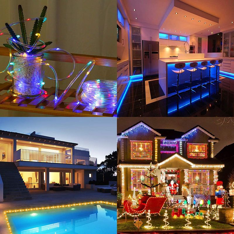 Cadena de luces LED con 300 luces LED y 8 modos USB con mando a distancia para patio, jardín, exterior, interior, árbol de Navidad, decoración de bodas_voghion.com