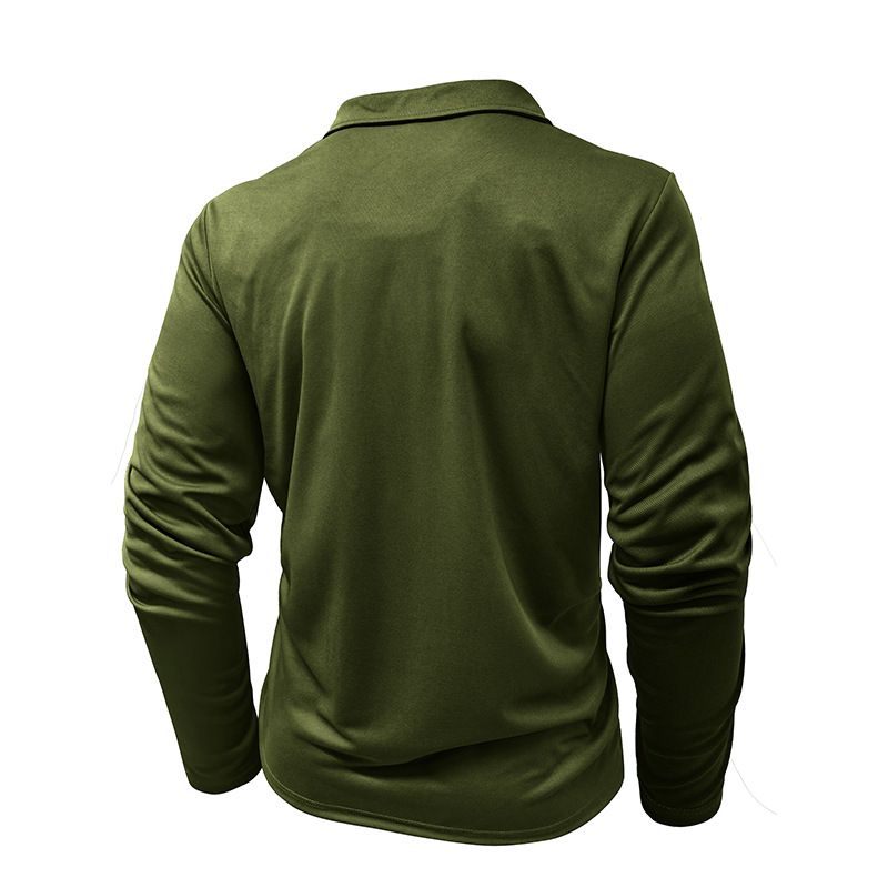 Lässiges Langarm-Poloshirt für Herren mit Reißverschlusskragen – Atmungsaktives und stylisches Slim-Fit-Oberteil für Business und Alltag_voghion.com