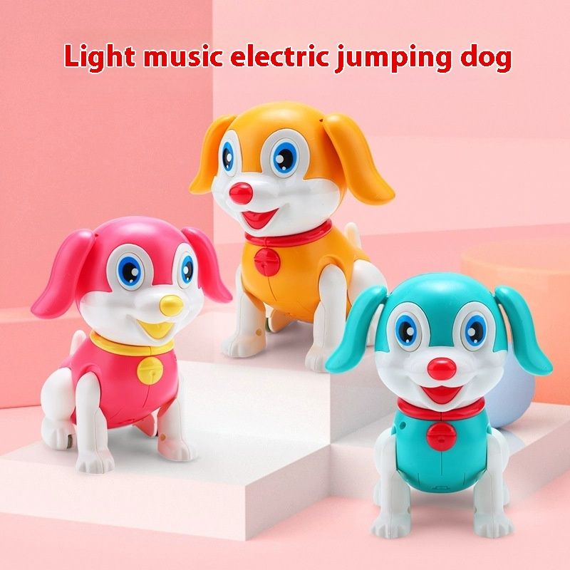 Cartoon simulation electric toy can bark and walk, children's baby intelligent robot dog gift_voghion.com