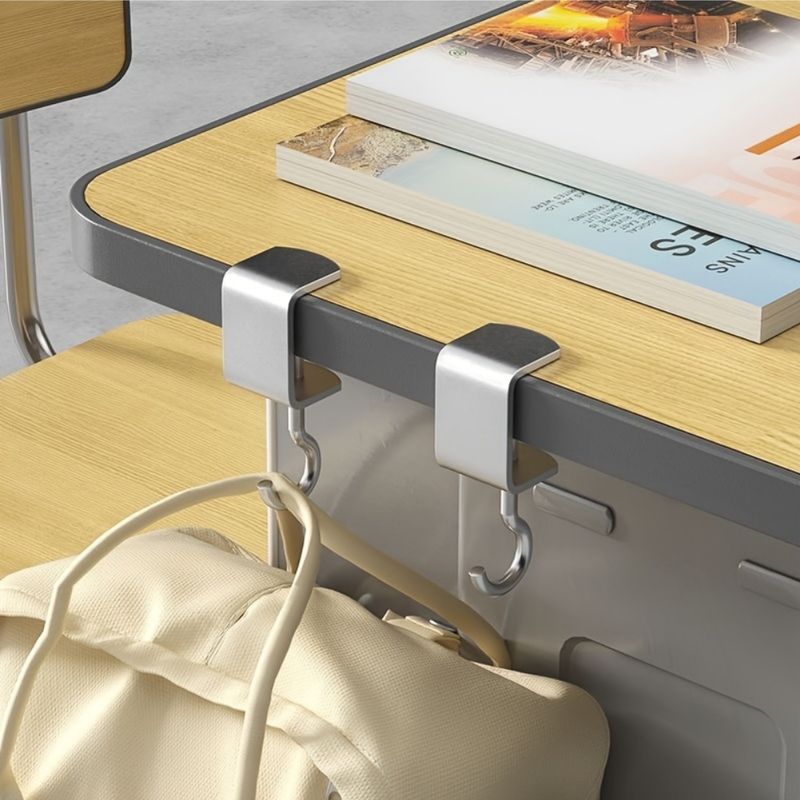 360° Rotatable Steel Table Hooks - Detachable Edge Gaming Headset Desk Hanger Backpack Storage Hanging Hook_voghion.com