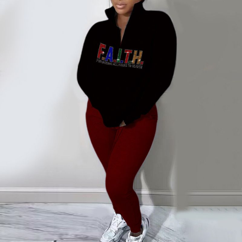 Lässiger Sportanzug für Damen mit Aufdruck_voghion.com