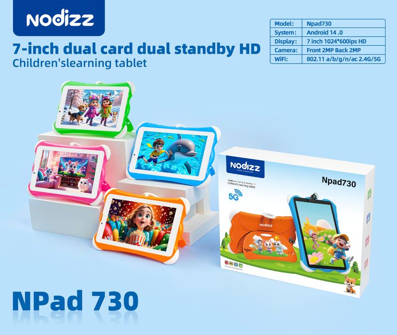 7 inç çocuk çizgi film NPAD730 SIM+WiFi çift kart öğrenci tablet PC_voghion.com