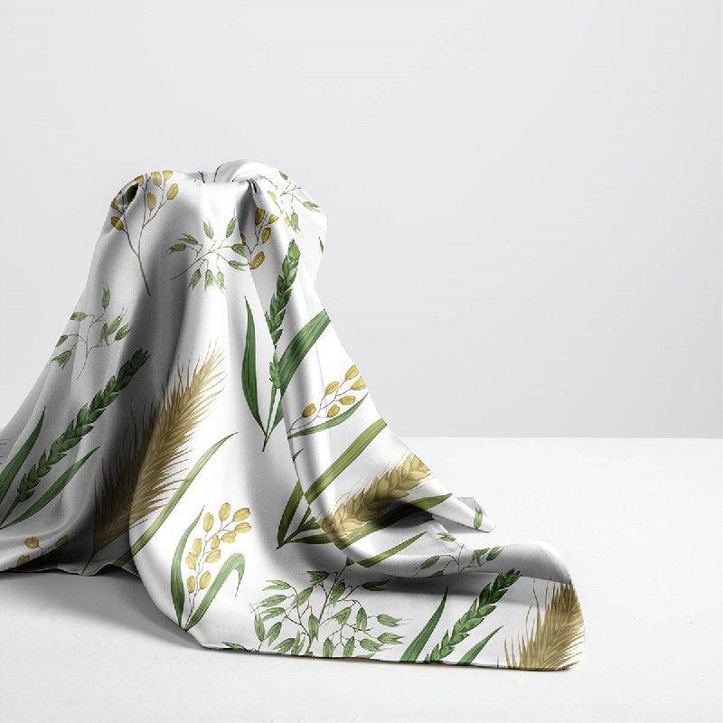 Premium 1.37m Silk-Satin Long Pillow - Dual Support For Couples & Families (Breathable Printed Design Hypoallergenic Luxury Bedding Accessory)_voghion.com