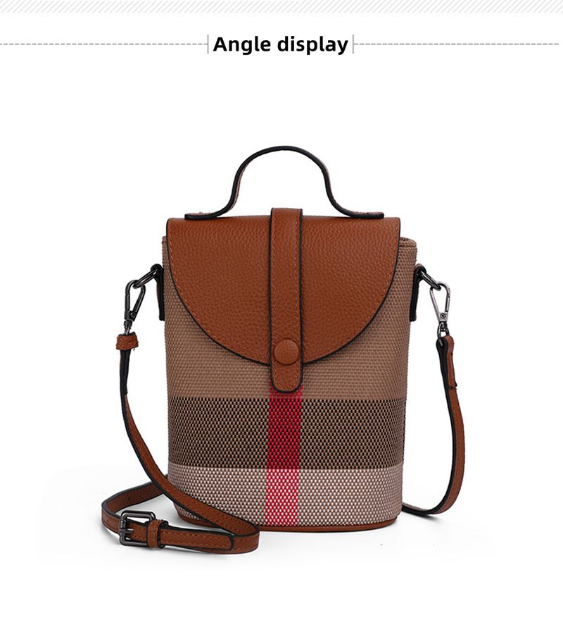 Mini Gitter Canvas Crossbody Damen Leder Reißverschluss Handy Mode Handtasche Frauen Casual Kleine Schultertasche_voghion.com