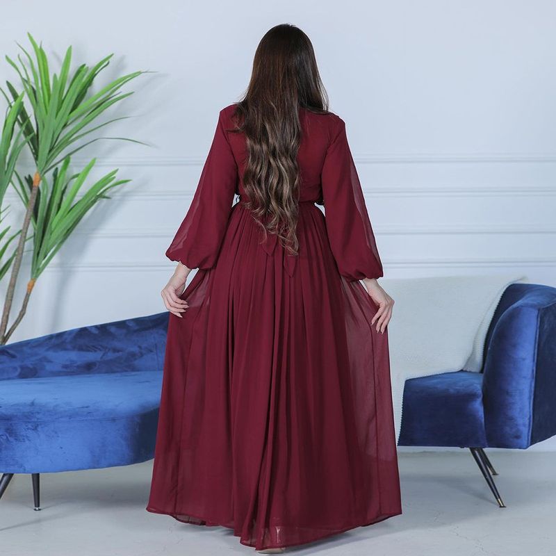 Abito da sera con cintura e gonna lunga da donna_voghion.com