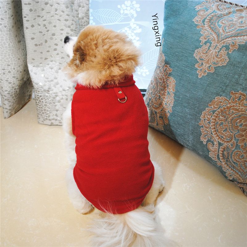 Abbigliamento per animali domestici diretto dalla fabbrica, per cani, autunno e inverno, in pile polare, fibbia di trazione, 27 colori brevettati, saranno oggetto di indagine_voghion.com