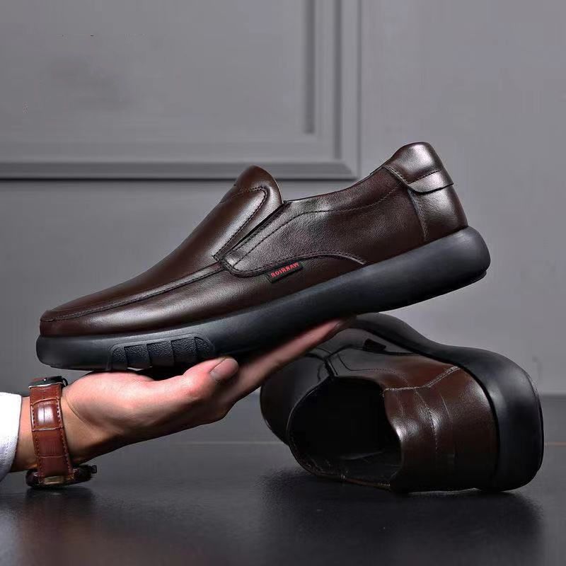 New Soft Leather Comfortable Casual Fashionable And Popular British Low Top Men's Shoes_voghion.com