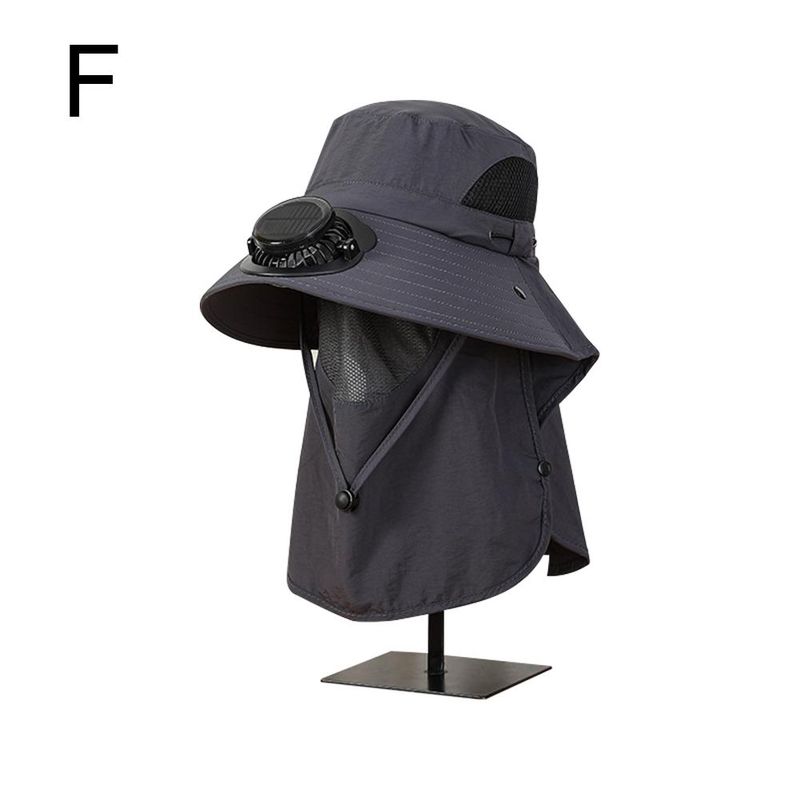 Removable Solar Fan Hat - Outdoor Sunshade Cap_voghion.com