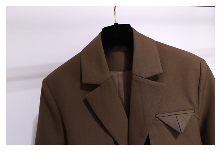 Giacca a Vento da Donna Primavera e Autunno Nuovo Top in Stile Coreano Chic Giacca da Abito Color Caffè per Donna Abito da Donna di Fascia Alta Primavera e Autunno_voghion.com