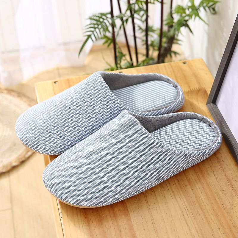 Pantofole in cotone per uomo e donna, lavabili in lavatrice, con fondo morbido e silenzioso, per pavimenti in legno giapponese, per la primavera e l'estate._voghion.com