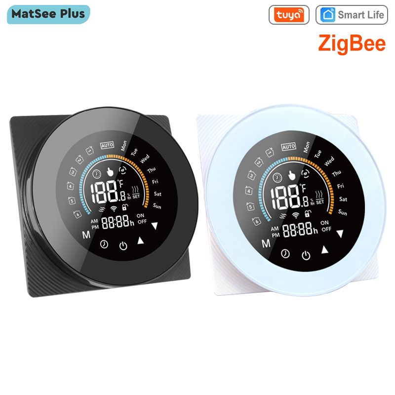 Thermostat intelligent Tuya Smart Life ZigBee, interrupteur, pour chauffage de chaudière à eau et à gaz, 110 V, 240 V, compatible avec Alexa et Google_voghion.com