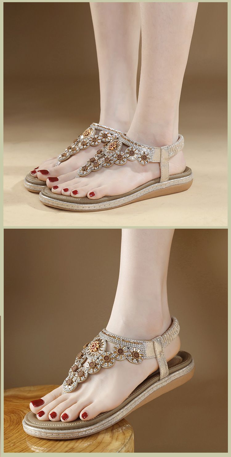 W676-7 New 2025 Flat Toe Clip-On Rhinestone Comfortable Sandals For Women_voghion.com
