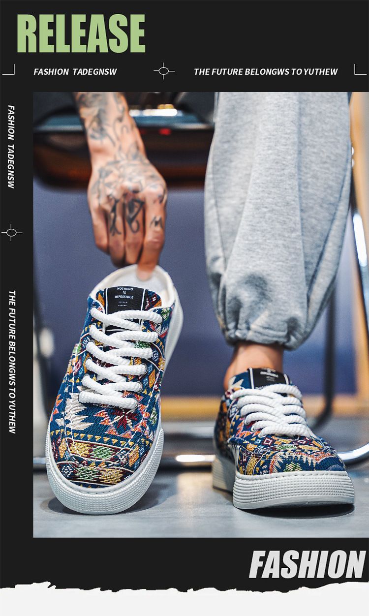 Atmungsaktive Slip-On-Canvas-Schuhe für Herren mit Mesh- und Print-Design – leichte Sommer-Freizeitschuhe für Komfort und Stil_voghion.com