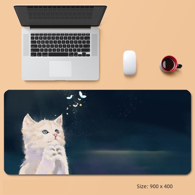Mauspad Übergroße Katze Jungen und Mädchen Büro Niedliche Cartoon E-Sports Spiele Computer Anime Net Red Buch Tischmatte_voghion.com