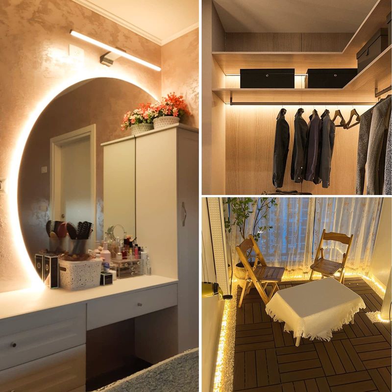 Tira de luces LED de neón con sensor de movimiento, interruptor regulable, IP68, resistente al agua, para bricolaje, 5 V, USB, flexible, para decoración de habitaciones_voghion.com
