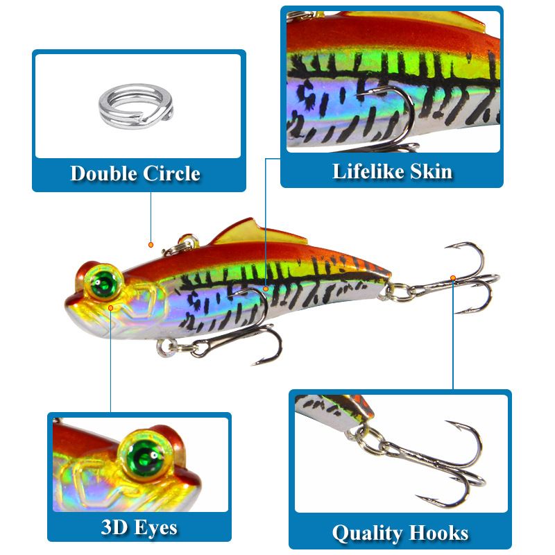Nuovo anello per esche artificiali affondanti Vib6.5CM/12.5G esca per pesci in metallo esca di simulazione esca dura attrezzatura da pesca_voghion.com
