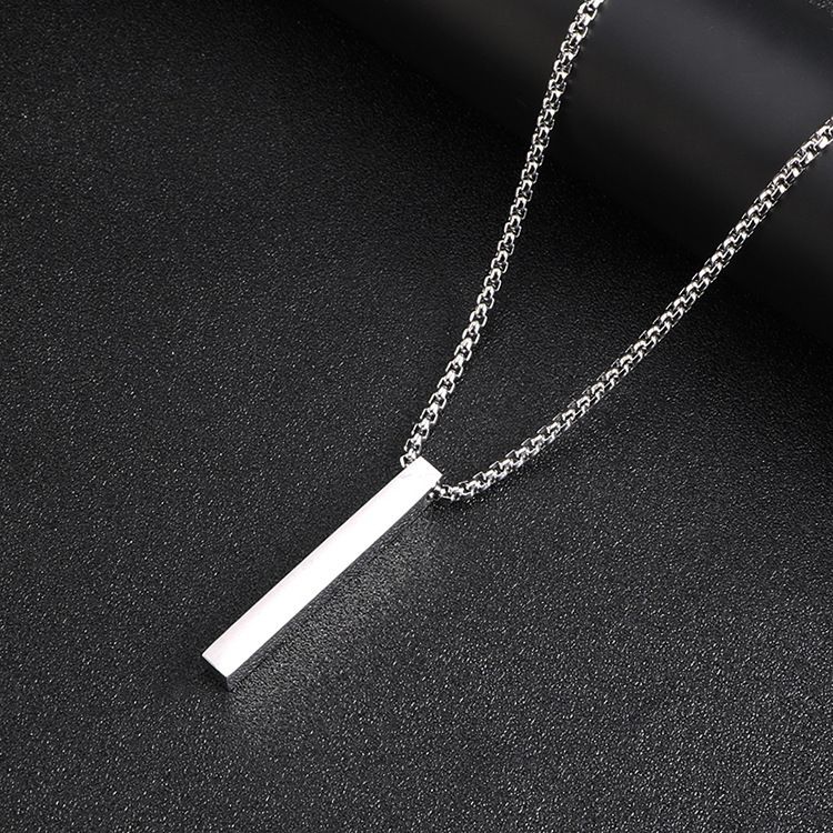 Simple one character three-dimensional pendant for men's hip-hop style ins, non fading titanium steel accessories,_voghion.com