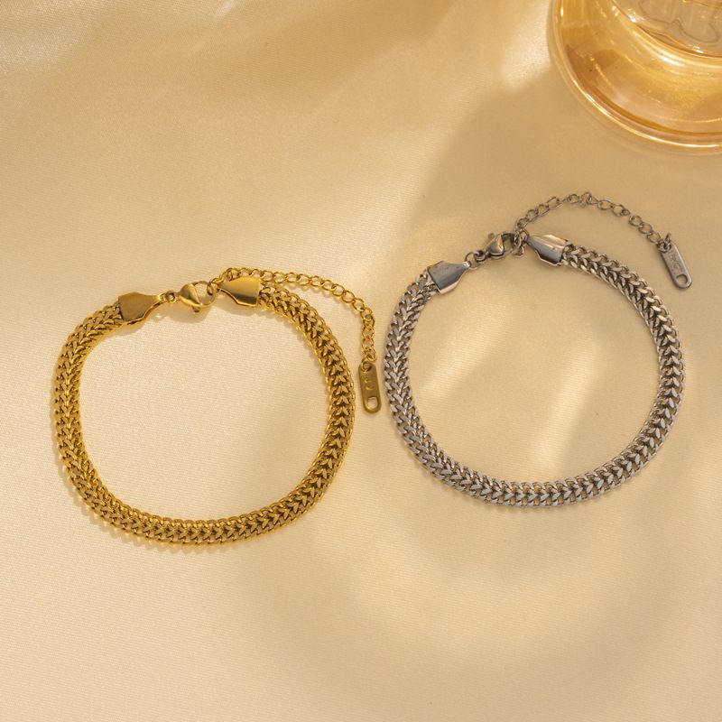 Bracciale in acciaio inossidabile, bracciale intrecciato, cinturino per orologio, bracciale in acciaio al titanio_voghion.com