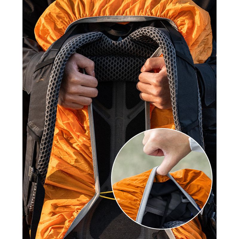 HIKEMAN Wasserdichte Rucksackhülle – Universeller Regenschutz zum Wandern/Camping (20–50 l) | Gut sichtbare Reflektorstreifen_voghion.com