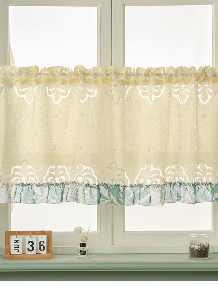 Klassischer abstrakter Türvorhang – staubdichter Raumteiler aus Polyester für Wohnzimmer, Schlafzimmer und Eingangsbereich, Volant mit Stangentasche_voghion.com