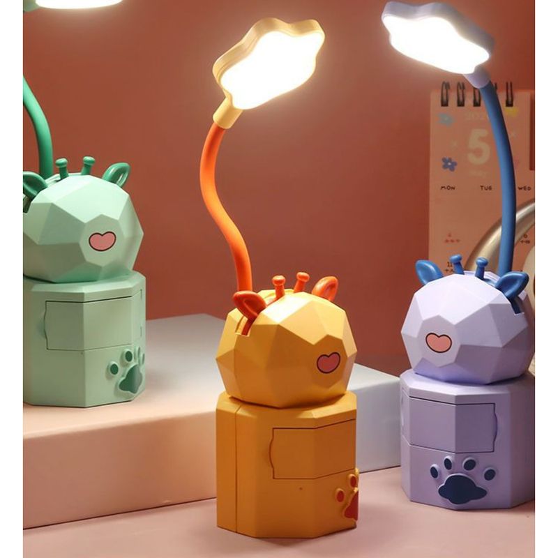 Cute Cartoon Small Lamp For Students To Learn Children's Outdoor LED Read Learn Desk Bedside Night Lamp, USB_voghion.com