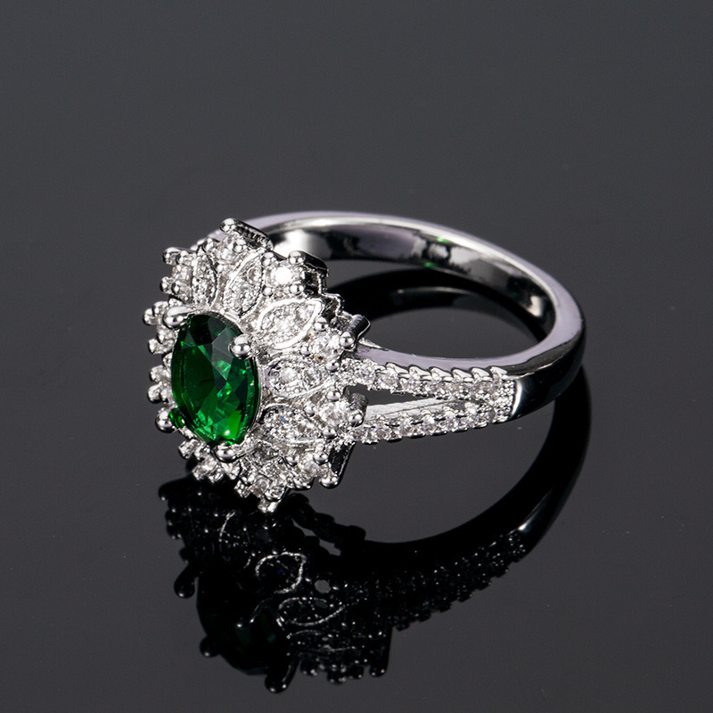 Smaragd-Diamant-Ring, modisches Temperament, grüner Zirkon, Edelsteinring, Verlobungsantrag, Ehering, Schmuck, Valentinstag, Geburtstag, Jahrestag, Geschenk_voghion.com