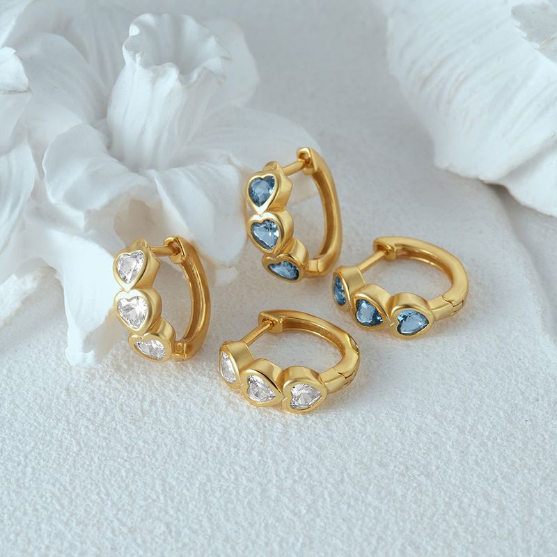 Women's Jewelry Simple S925 Sterling Silver Classic Light Luxury Personality Double Row Diamond Earrings Huggie Earring_voghion.com