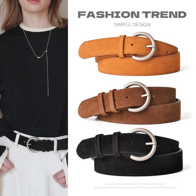 Frosted Pin Buckle Women, Jeans And Dress Belt, Versatile Decorative High-end Artistic Belt For Women_voghion.com