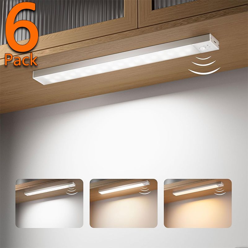 Motion Sensor Light Under Cabinet Kitchen Lights Rechargeable Nightlight, Auto On/Off Dimming Wardrobe Lamp For Stairs_voghion.com