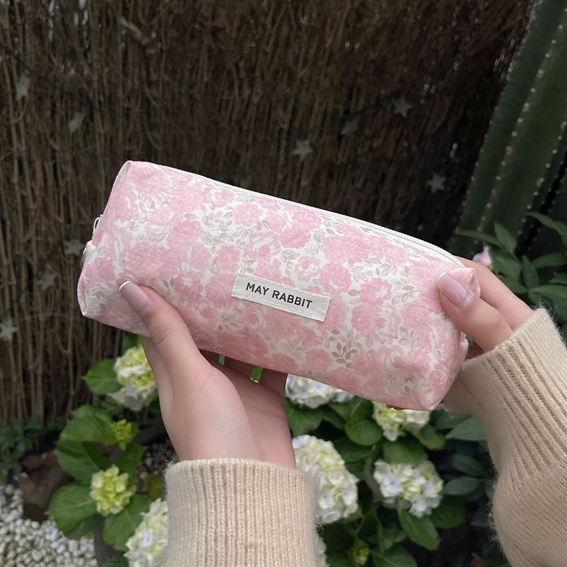 Begge Checkered Bow Makeup Bag - Large Capacity & Cute (Stylish Cosmetic Pouch For Girls)_voghion.com