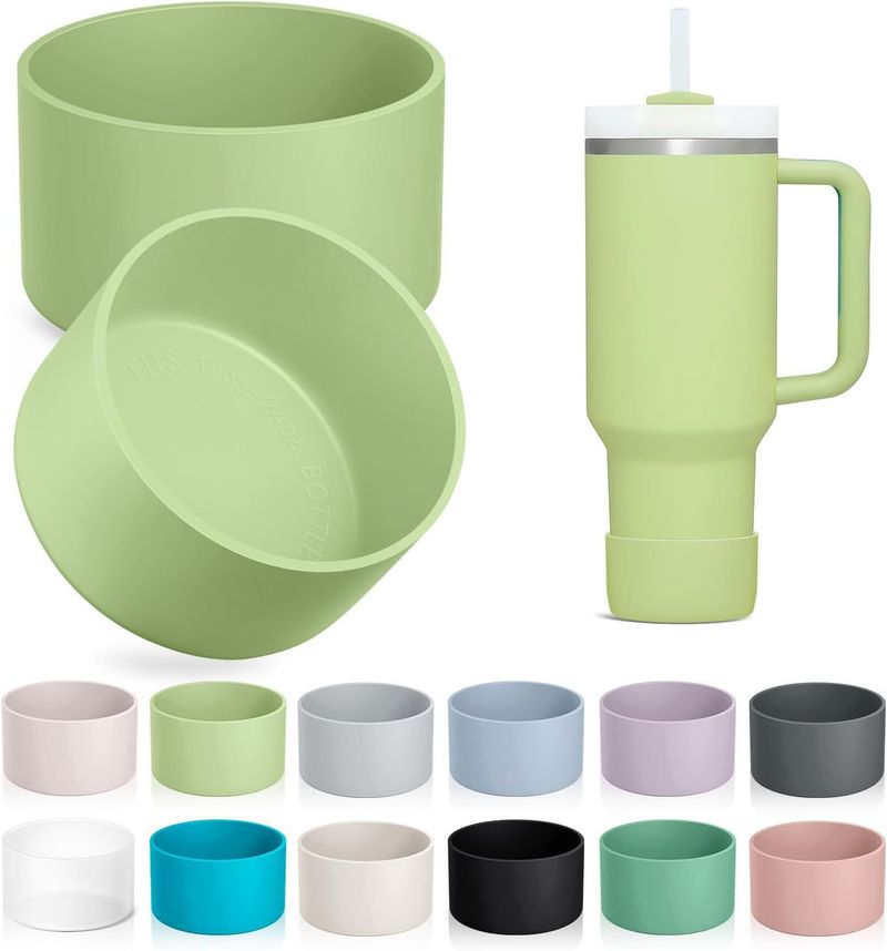 Custodia universale in silicone per bicchieri - Copertura protettiva antiscivolo per bicchieri e tazze per ghiaccio (7,5 cm, 15 colori)_voghion.com