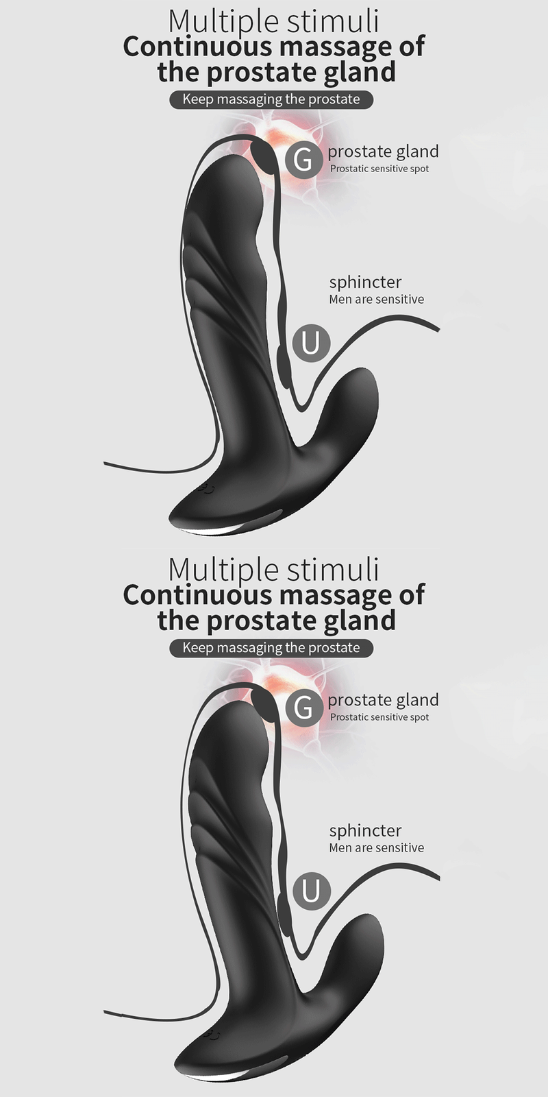 Dildo Remote Control Vibr Dual Vibrating Swing Butt Plug Male Prostate Massager Anus Dil Metal Beads Rotat      ating_voghion.com