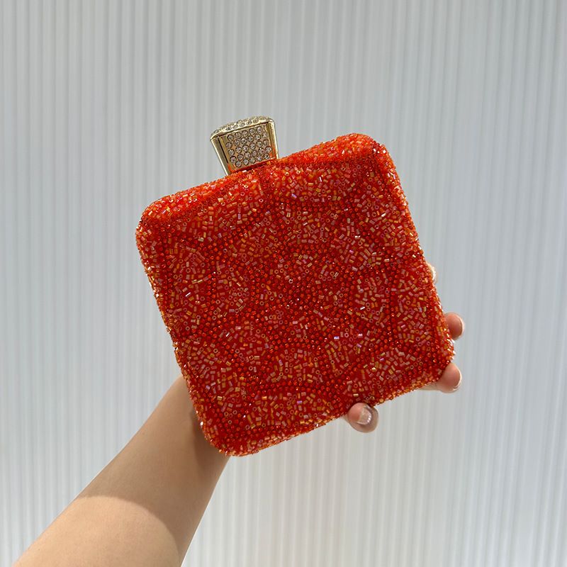 Nuova borsa a mano di lusso, alla moda, con diamanti intarsiati, piccola borsa quadrata, mini borsa da sera_voghion.com