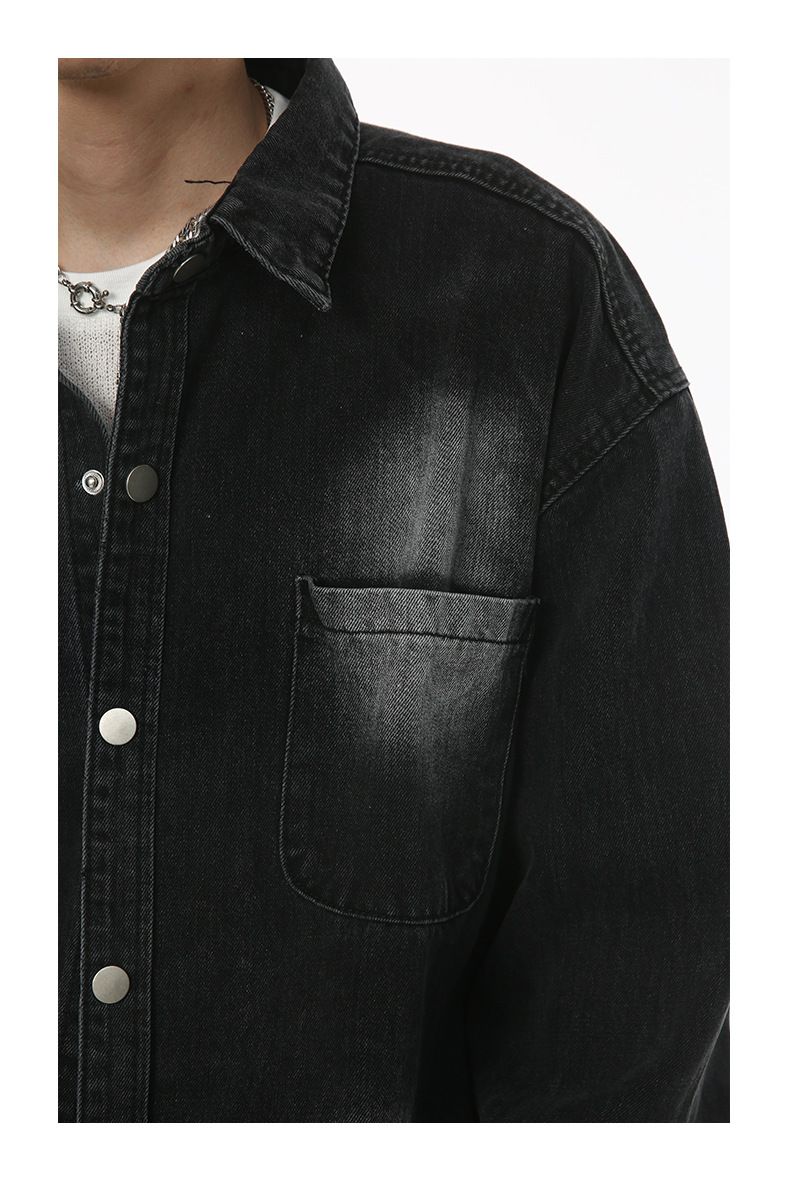 Men's Clothing | Autumn New Style Washed White Workwear Denim Jacket Trousers Set_voghion.com