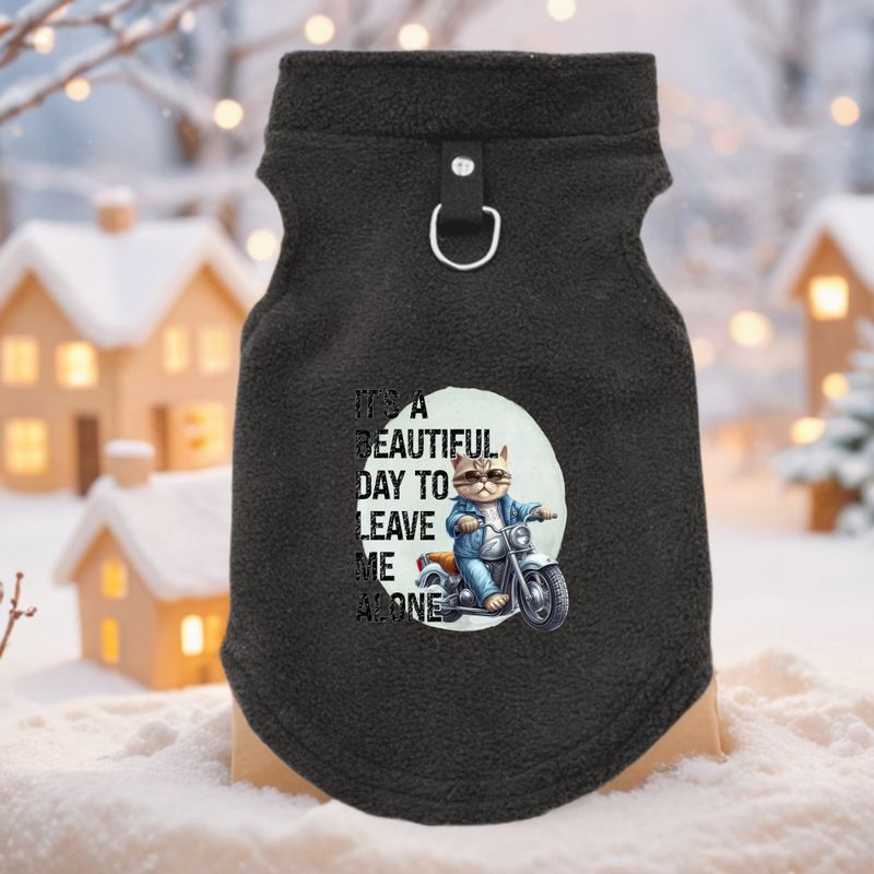 Winter Cat Dog Coat Jacket Soft Warm Fleece Pet Vest With Heart, For French Bulldog, Pug, Small To Medium Dogs Cat Cold Weather Cozy Dog_voghion.com