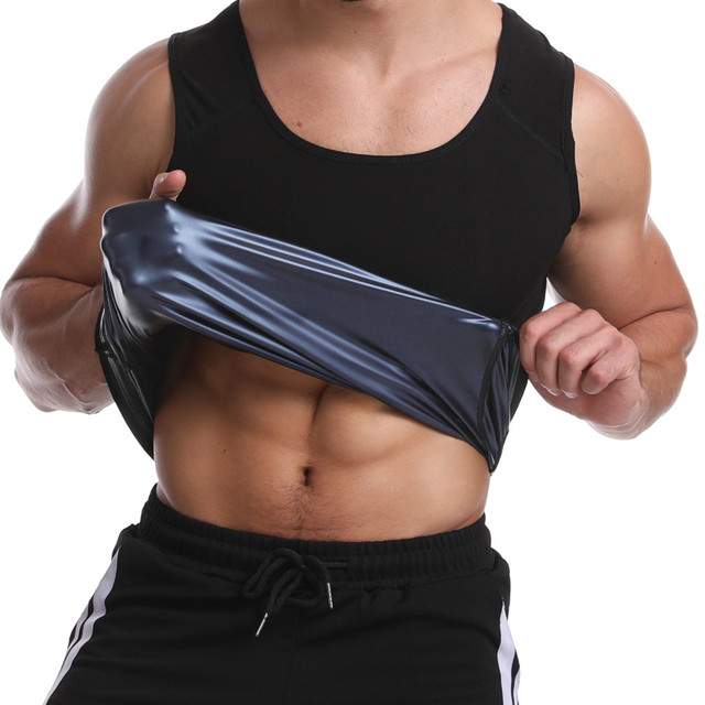 Moška savna obleka Body Shaper srajca telovnik za hujšanje pas trener korzet shujševalna znojnica majice vadbene obleke fitnes oblačila za oblikovanje_voghion.com