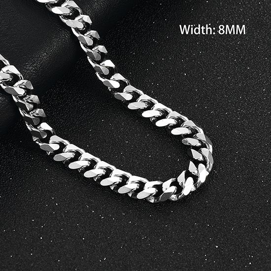 2025 New Arrivals Stainless Steel Necklace Link Cuban Curb Chain on Neck Collar for Men Women Choker Punk Rock Boy Jewelry Accessories DIY_voghion.com
