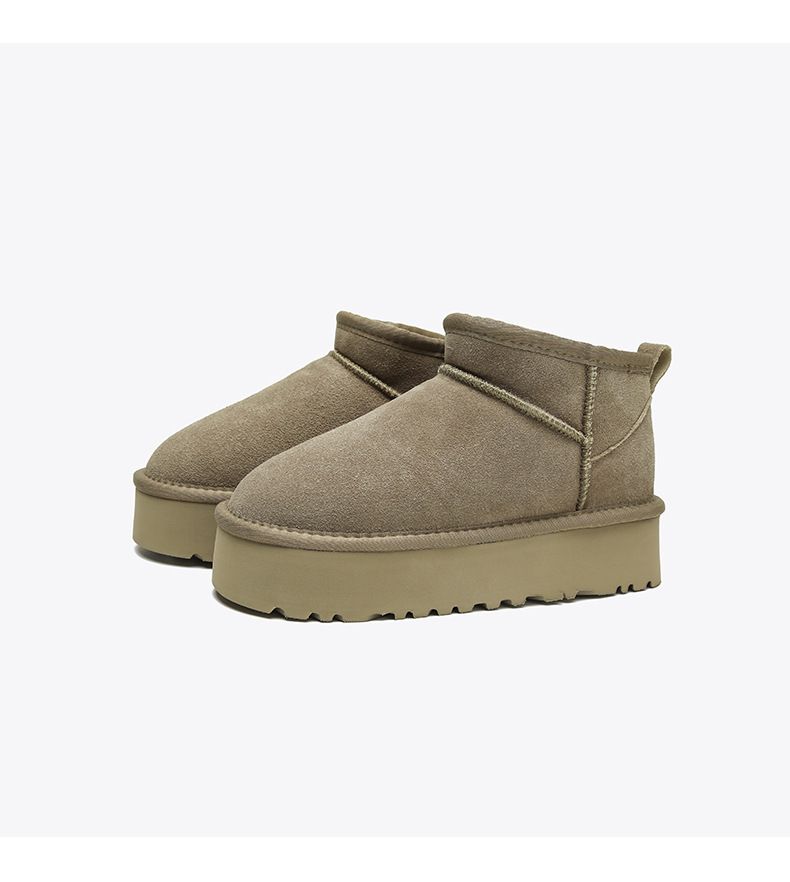 Damenschuhe Schneestiefel Winter Pelz Eins Mit Wolle Verdickung Warm Erhöhen Brot Baumwolle Schuhe_voghion.com