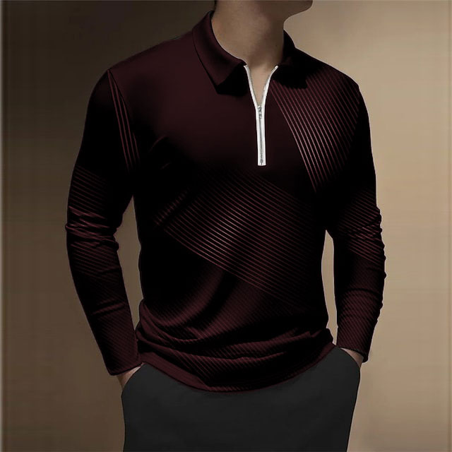 Herrpikétröja 3D-tryckt casual gataslagsdragkedja Pikétröja Herrgrafik 3D-kläder sommaralfabetet_voghion.com