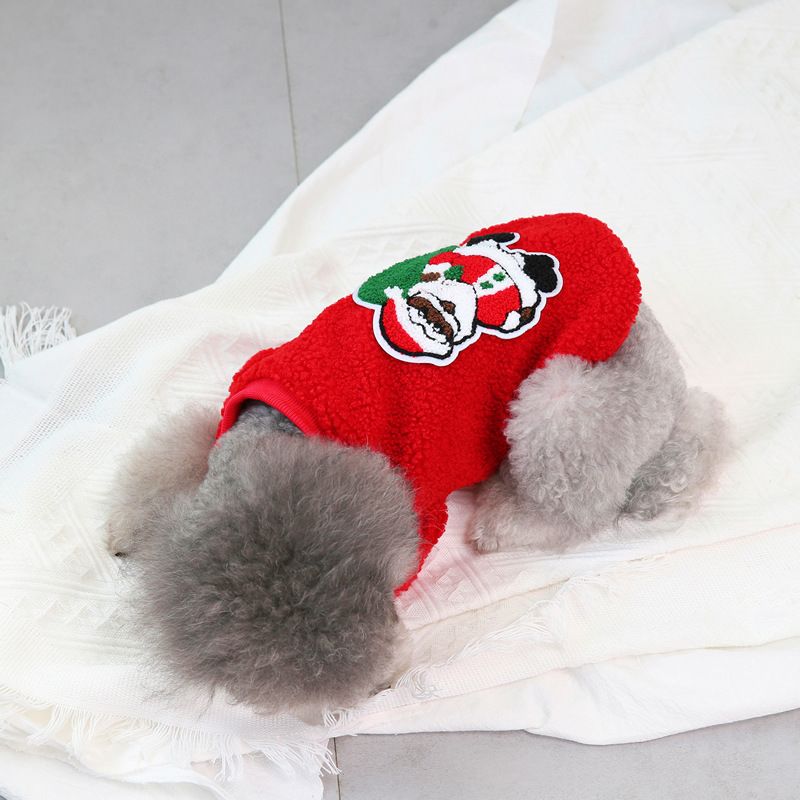 Kerstmis Huisdier fleece Kerstman Dennen Eland Haarbal Ster warm en comfortabel_voghion.com