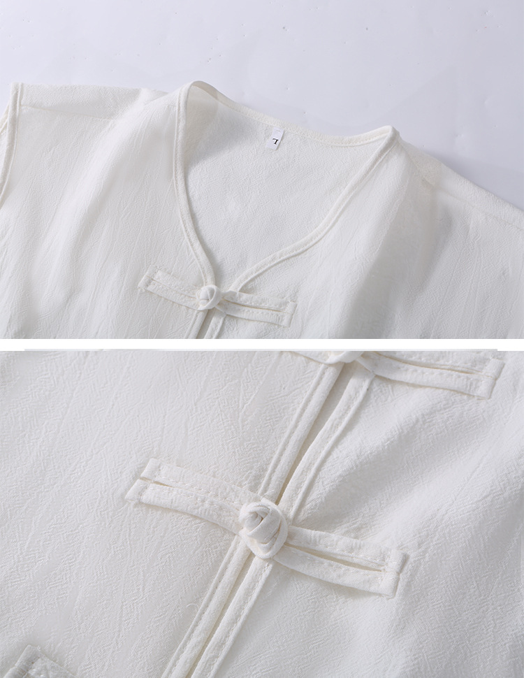 Beijing Kam-Camiseta sin mangas de algodón fino y cáñamo para hombre, chaleco de estilo chino con botón de Clip, sudadera para hombre mayor, 2024_voghion.com