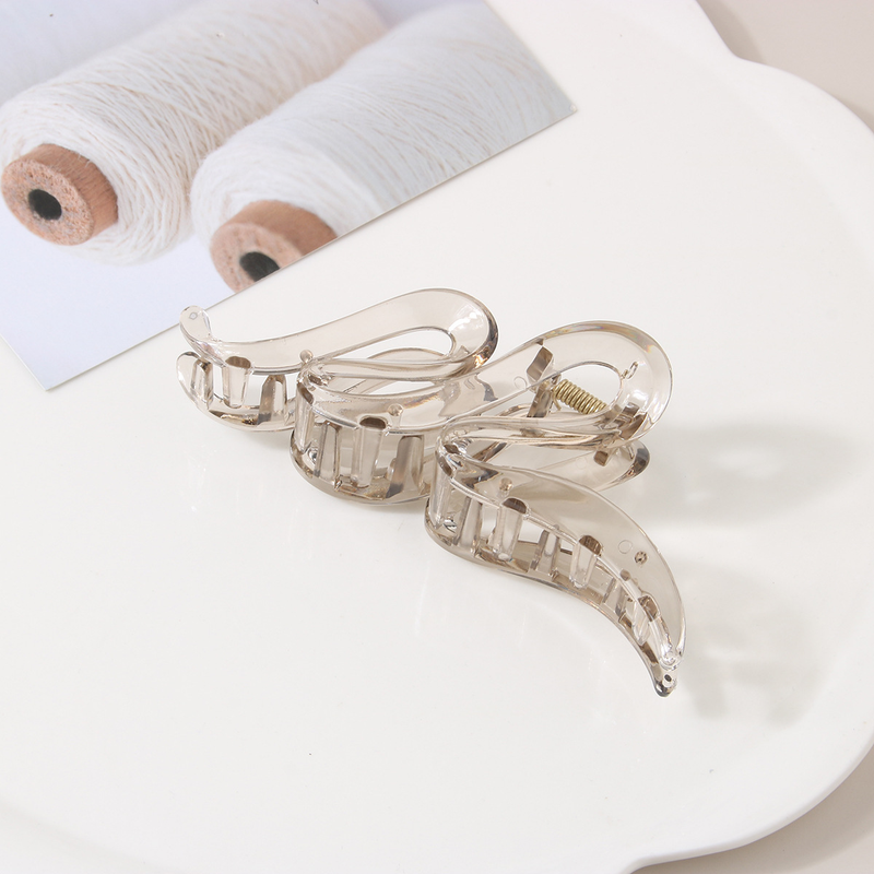 Pinces à cheveux givrées, grandes pinces à cheveux ondulées, en forme de requin, à l'arrière de la tête, avec lettres, accessoires pour cheveux, vente en gros_voghion.com