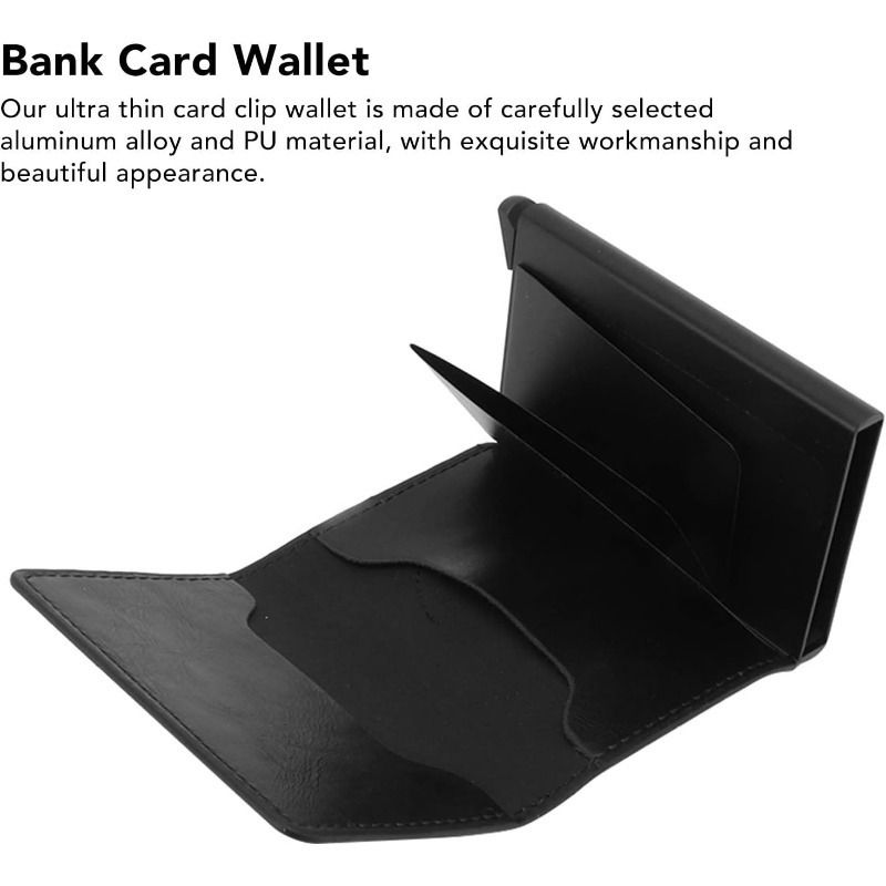 Kartenhalter, Geldbörse, Brieftasche, Kohlefaser, magnetisch, automatisch, elastisch, Aluminiumlegierung, RFID-Kartenbox, Diebstahlsicherung, Kartenclip, Anti-Entmagnetisierung_voghion.com